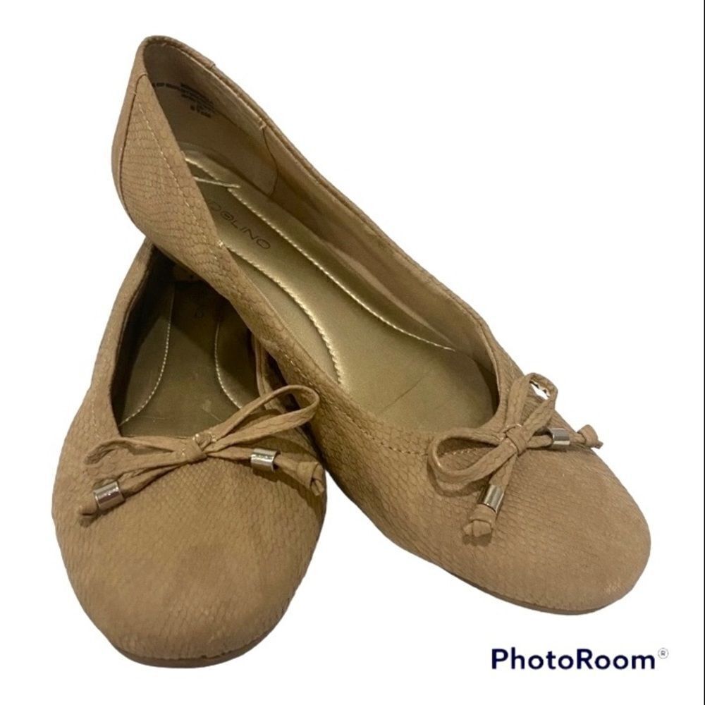 Bandolino women’s tan faux suede ballet flats size 8.5 - Picture 2 of 7